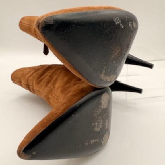 AllSaints Suede Stiletto Ankle Boots Brown 41 (WMS Size 10) Y2K - Picture 11 of 15